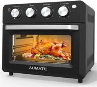 🍳 aumate 19-quart convection toaster oven: 7-in-1 air fryer combo with knob control, convection cooking, and 4 accessories логотип