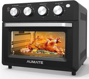 img 4 attached to 🍳 AUMATE 19-Quart Convection Toaster Oven: 7-in-1 Air Fryer Combo with Knob Control, Convection Cooking, and 4 Accessories