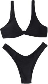 img 4 attached to Verdusa Womens Twist Bikini Swimsuit