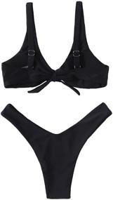 img 3 attached to Verdusa Womens Twist Bikini Swimsuit