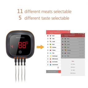 img 2 attached to 🔥 Inkbird Bluetooth Grill BBQ Meat Thermometer with 4 Probes: Digital Wireless Timer & Alarm for 150 ft Barbecue Cooking in Smokers, Ovens, and Drums