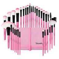 💄 enhance your beauty routine with yuwaku pink makeup brush set – 32pcs premium synthetic brushes, kabuki foundation brush, blending face powder, blush, concealers, eye shadows – all-in-one cosmetic brushes kit with stylish nylon bag logo