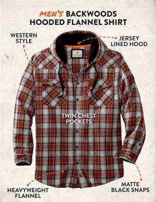 img 1 attached to 🦌 Backwoods Hooded Flannel Men's Clothing by Legendary Whitetails