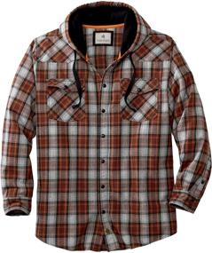 img 4 attached to 🦌 Backwoods Hooded Flannel Men's Clothing by Legendary Whitetails