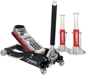 img 4 attached to 🔧 Sleek and Sturdy: SUNEX TOOLS 6603ASJPK Aluminum 3 Ton Jack Pack for Heavy-Duty Lifting