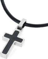 gestalt midsize titanium necklace leather logo