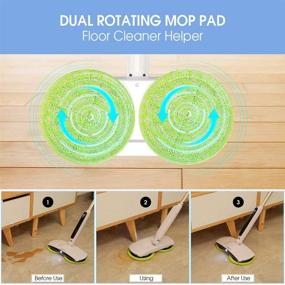 img 2 attached to 🧹 Effortlessly Clean Multiple Surfaces with GOBOT Electric Mop - Dual Spin Mopheads, Battery Display, LED Floodlight, Lightweight, Microfiber & Scouring Pads: Perfect for Laminate/Hardwood Floors, Windows, and Tiles