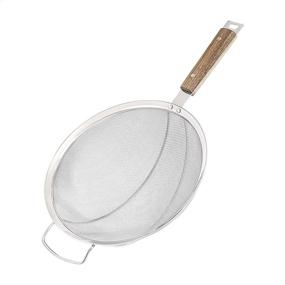 img 3 attached to 🔍 Stainless Steel Double Fine Mesh Strainer with Acacia Handle, 9.75 Inch - AmazonCommercial