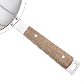 img 1 attached to 🔍 Stainless Steel Double Fine Mesh Strainer with Acacia Handle, 9.75 Inch - AmazonCommercial