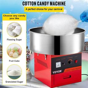 img 3 attached to Efficient and Fun Party Dessert: VBENLEM Commercial Cotton Candy Machine Electric Floss Maker for Family Gatherings, 20.5 Inch, Red