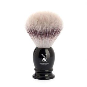 img 1 attached to 🪒 MÜHLE Classic Medium Black Silvertip Fiber Shaving Brush - Synthetic Luxury Shave Brush for Men, Enhanced Lathering Experience