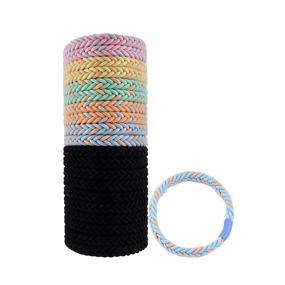 img 4 attached to 🎀 20pcs Braided Ponytail Holders: No-Tangle Bracelet Hair Ties for Women and Girls