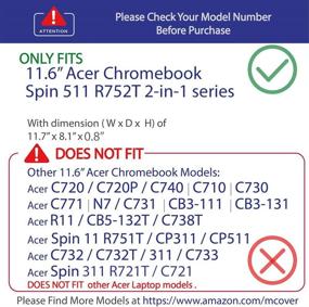 img 4 attached to 🔒 MCover Защитный чехол для Chromebook CB3 111 CB3 131: Высококачественная защита для вашего Chromebook