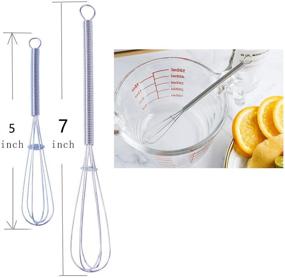 img 2 attached to Compact Duo: Mini Whisks Set - 5 Inches and 7 Inches