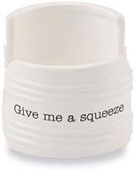 mud pie 3x3 white sponge caddy - give me a squeeze logo