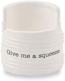 img 1 attached to Mud Pie 3x3 White Sponge Caddy - Give Me A Squeeze