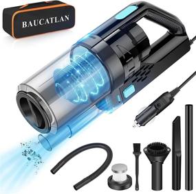 img 4 attached to 🚗 Baucatlan Car Vacuum Cleaner 16.4 Ft Corded | 12V/150W/7500PA | Portable Vacuum Kit for Automotive Deep Cleaning | Three-Layer HEPA Filter Included