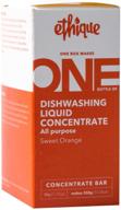 🌿 sustainable natural dishwashing liquid concentrate bar - sweet orange scent - palm oil free - cruelty free - compostable & zero waste - creates 1 bottle of dishwashing liquid - 1.77 oz logo