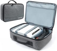gray portable carrying handbag for uwjxu projector case travel bag, fits up to 11.8 x 7.9 x 3.5 inches logo