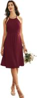 alicepub bridesmaid cocktail sleeveless burgundy women's clothing logo