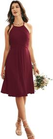 img 4 attached to Alicepub Bridesmaid Cocktail Sleeveless Burgundy Women's Clothing