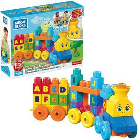 img 4 attached to 🎵 Mega Bloks First Builders ABC Musical Train: Top Building Blocks Toy for Toddlers - 50 Piece Set