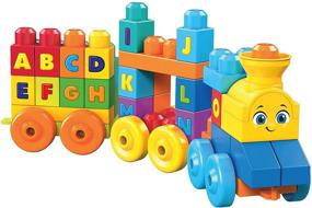 img 2 attached to 🎵 Mega Bloks First Builders ABC Musical Train: Top Building Blocks Toy for Toddlers - 50 Piece Set