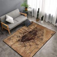 🏃 i like exercise marauders map kitchen rug: versatile rug for bedroom, living room, kitchen, bath, and exercise logo