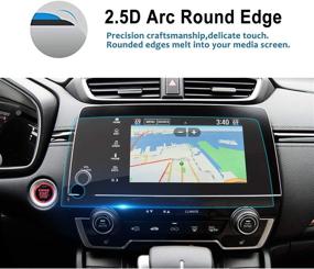 img 2 attached to 📱 LFOTPP Fit for 2017-2021 CRV EX EX-L Touring 7-Inch Clear Tempered Glass Car Navigation Screen Protector