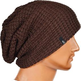 img 3 attached to FORBUSITE Men's Slouchy Long Oversized Knit Beanie Cap for Summer and Winter B08