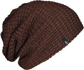 img 4 attached to FORBUSITE Men's Slouchy Long Oversized Knit Beanie Cap for Summer and Winter B08