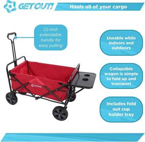 img 1 attached to 🚎 Enhance Your Outdoor Experience with the Get Out Wagon Cart Red