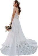 👰 exquisite bohemian wedding dresses: spaghetti strap lace bridal gowns with adjustable drawstring логотип