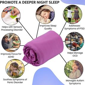 img 1 attached to 🧩 Autism Sensory Toy Bundle: Wave Light Projector with Purple Compression Sensory Blanket - Includes 7 Sensory Lights, 6 Relaxing Sounds, and AUX Cable - LED Color Stimulation for Autism Gifts