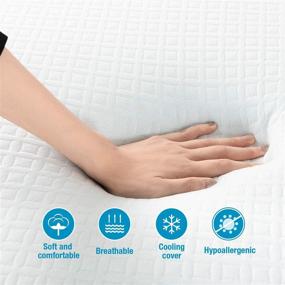 img 3 attached to 🛏️ Lauraland 3 inch Gel-Infused Memory Foam Mattress Topper: Ultimate Back Pain and Pressure Relief Solution (King)