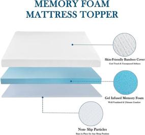 img 2 attached to 🛏️ Lauraland 3 inch Gel-Infused Memory Foam Mattress Topper: Ultimate Back Pain and Pressure Relief Solution (King)