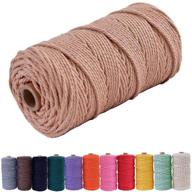 bytron macrame cord 3mm cotton rope - dream catcher, wall plant hanger craft supplies - 328ft (brick red) logo