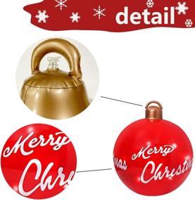 img 2 attached to 🎄 Inflatable Christmas Decorated PVC Ball - 23 Inch DIY Home Festive Decoration for Christmas and New Year (Size B)