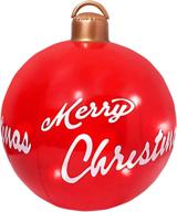 🎄 inflatable christmas decorated pvc ball - 23 inch diy home festive decoration for christmas and new year (size b) logo