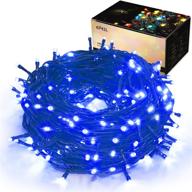 🎄 blue christmas outdoor decoration string lights - 25m/82ft 220 leds 8 modes - waterproof fairy lights for thanksgiving, halloween, wedding, patio, or room логотип