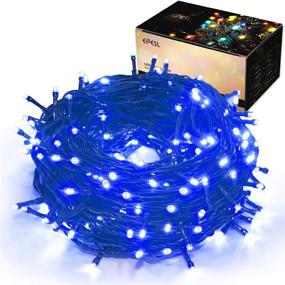 img 4 attached to 🎄 Blue Christmas Outdoor Decoration String Lights - 25m/82ft 220 LEDs 8 Modes - Waterproof Fairy Lights for Thanksgiving, Halloween, Wedding, Patio, or Room