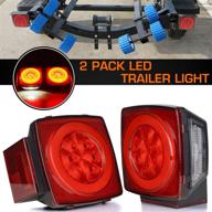 enhanced linkitom submersible led trailer light: ultra-bright brake stop turn tail license lights for camper truck rv boat snowmobile under 80&#34; inch логотип