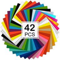 homemall permanent vinyl for cricut: 40 pack 12x12 adhesive vinyl sheets + 2 pack transfer tape sheets – 24 colors set for cricut, silhouette, and cameo logo