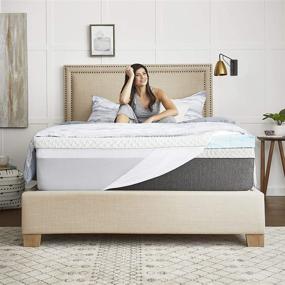 img 4 attached to 🛏️ Enhance Your Sleep: Full Size Sealy 3" SealyChill Gel Memory Foam Mattress Topper, for a Cooler and More Comfortable Experience