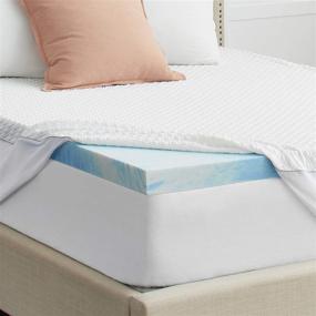 img 1 attached to 🛏️ Enhance Your Sleep: Full Size Sealy 3" SealyChill Gel Memory Foam Mattress Topper, for a Cooler and More Comfortable Experience