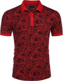 img 4 attached to COOFANDY Sleeve Paisley Floral Printed Men's Clothing