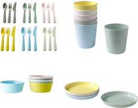 img 4 attached to 🍽️ IKEA 36-Piece Dinnerware Set: Vibrant Assorted Colors for Your Perfect Dining Experience!