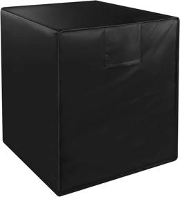 img 4 attached to HOCOSY Waterproof Air Conditioner Cover for Outside Units – Fits Up to 24 x 24 x 22 inches – Dust-proof and Windproof AC Unit Cover, Black
