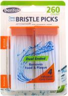 🦷 dentek deep clean bristle picks dual ended, mint 260 ea (3-pack) logo