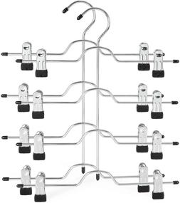 img 4 attached to 👖 TOPIA HANGER 4 Tier Pants Hangers: Metal Skirt Hangers with Clips, Space Saving Trouser Clips - 2 Pack, Black- CT20B